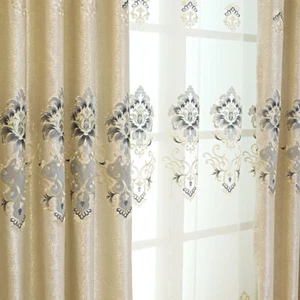 Custom European velvet embroidery cotton blackout curtain valance M698* - Picture 1 of 7