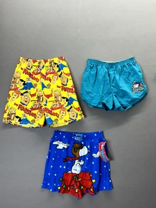 3 boxer uomo vintage corti marca United International Flintstones Snoopy taglia M - Foto 1 di 17