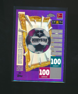 2020-21 Topps Chrome Match Attax Bundesliga Offizieller Spielball Purple /299
