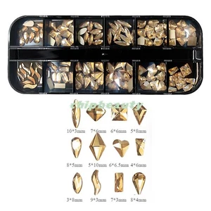 3D Nail Art Rhinestones Multi-Shape Bling Diamond Crystal Nail Art Design Set #1 - Picture 1 of 1