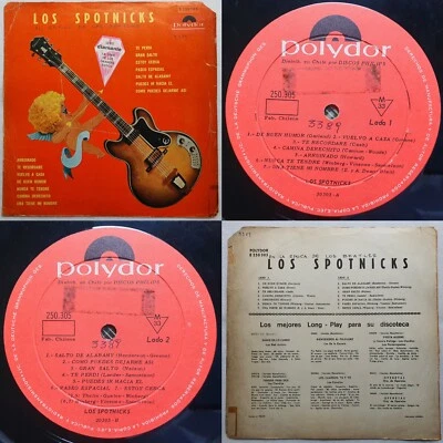 THE SPOTNICKS SPOTLIGHT ON THE SPOTNICKS 1965 MONO UNIQ CVR & PS RARE CHILEAN PR - Image 1 of 4