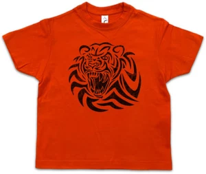 TRIBAL TIGER I Kids Boys T-Shirt Celtic Celts Religion Symbol Culture Tattoo Art - Picture 1 of 1