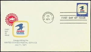 Vtg 1971 USPS First Day Cover - Inauguration Postal Service Washington DC - Picture 1 of 2