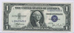 US $1.00 Note 1935-C Silver Certificate Est XF-AU Cond No Motto Free Ship - Picture 1 of 2