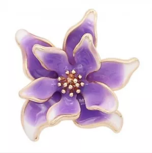 Snap Jewelry Rhinestone Flower Gold Base 18-20mm Fits Ginger Charm Accessories - Picture 1 of 5