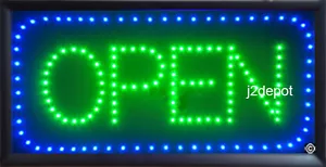 Insegna APERTA Tutte Le Lettere Animata Led Blu Verde + Interruttore On/Off Animazione + Catena - Foto 1 di 1