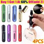 4X 5mL Perfume Atomiser Bottle Refillable Aftershave Atomizer Pump Travel Spray
