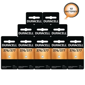 376/377 Batteries Replacement Watch Battery Equivalent Duracell x10PCS - Picture 1 of 2