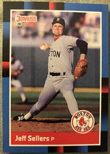 1988 Donruss Jeff Sellers Baseball Card #585 Red Sox High Grade
