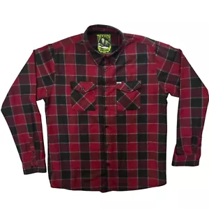 Dixxon Flanell ORLOK Flanellhemd Herren XLT Tall rot schwarz kariert Klappe selten Dsctd. - Bild 1 von 7