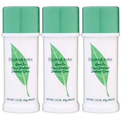 Elizabeth Arden Green Tea 3 x 40 ml Cream Deodorant Creme Deo Roller Set