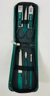 7 tlg. Nagelpflegeset Maniküre Pediküre Set  Damen und Herren Leder-Etui - Bild 1 von 2