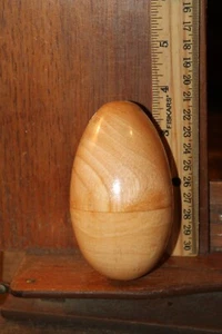 Large Wooden Musical Percussion Shaker Egg Medium 3-1/2"  - Picture 1 of 4