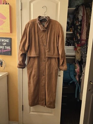 Винтажный Maurices кожаный плащ женщин маленький цвет коричневый - Изображение 1 из 4