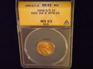 1946 S/S 1C DDO ANACS MS 63 RD - Picture 1 of 2