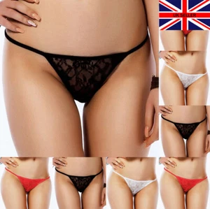 Womens Multipack x3 Lace G-String Set Pack of Ladies Underwear UK 8 10 12 14 16 - Picture 1 of 13