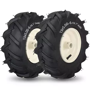 13x5.00-6" Tiller Tire & Wheel – 1" Axle Hub for Garden Tractor/Lug Tire - Picture 1 of 6