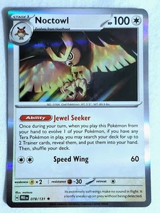 Holo Pokemon Noctowl 078/131 Sv: Prismatic Evolutions - Imagen 1 de 2