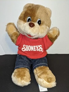 Shoney’s Teddy Bear 11" Plush 1986 Stuffed Animal Shoney Restaurant Toy - Picture 1 of 5