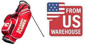 Calgary Flames Birdie Stand Golf Bag w/ Built‑In Stand –NHL Logo, 14‑Way Divider - Picture 1 of 3