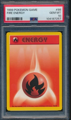 1999 Pokemon Game #98 Fire Energy PSA 10 Gem Mint - Image 1 of 4