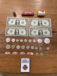50 $ Wundertüte Silber Währung Münzen Beutel und mehr - Bild 1 von 17