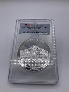 2010 Mount Hood NP PCGS First Strike MS68DMPL 5oz Silver Quarter - Picture 1 of 6
