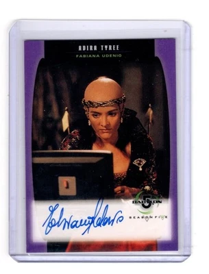 FLEER BABYLON 5 SEASON 5 FABIANA UDENIO #A19 AUTOGRAPH ADIRA TYREE - Image 1 of 2