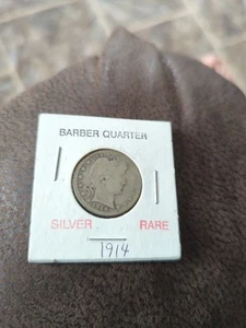 Silbermünze Barber Quarter Better Key Date Philadelphia 1914 selten - Bild 1 von 5