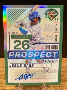 2024 Panini Prospect Edition Jesus Baez Green Holo Prospect Ticket Autograph - Bild 1 von 2