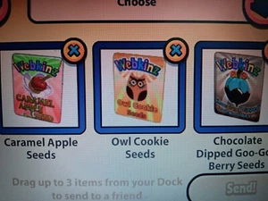Webkinz seeds Virtual Apple Owl Egg Marshmallow Chocolate Dip Wacky Jumbleberry - Picture 1 of 6