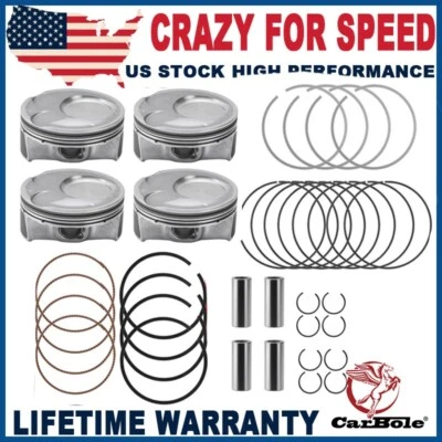 Kit de 4 x pistões e anéis para Kia Soul Forte Forte5 Forte Koup 2.0L 2014-2018 novo - Imagem 1 de 4