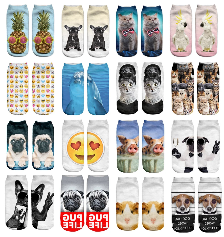 FRINGOO Girls Boys Socks Low Ankle Athletic Funny Novelty Happy Socks Kids 3-7 Christmas
