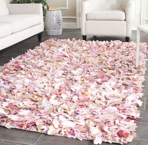 Safavieh Shag Hand-woven Chic PINK Area Rugs SG951P - Picture 1 of 14