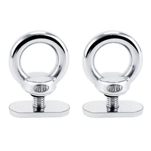 2 Pcs Kayak Track Mount Tie Down Eyelet Stainless Steel Rail Accessories - Picture 1 of 4