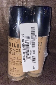x2 Milani SAND BEIGE 06 Conceal + Perfect 2-in-1 Foundation + Concealer 1oz - Picture 1 of 4