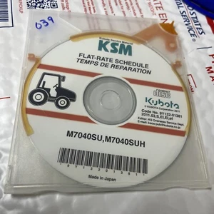 GENUINE KUBOTA M7040SU M7040SUH FLAT RATE SCHEDULE MANUAL CD #039 - Bild 1 von 1