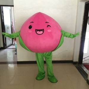 Peach Fruit Mascot Costume Adult Halloween Party Role Playing Makeup Parade - Picture 1 of 4
