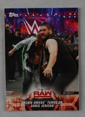 Kevin Owens Chris Jericho WWE Pro Wrestling Trading Card Wrestler WWF RAW AEW - Image 1 of 3