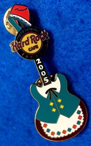 FUKUOKA JAPAN THANKSGIVING LADY PILGRIM'S CLOTHES GUITAR 2005 Hard Rock Cafe PIN - Picture 1 of 1