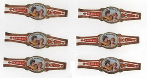 Lot of 6 Vintage Unused Las Amantes Cigar Bands - Picture 1 of 1
