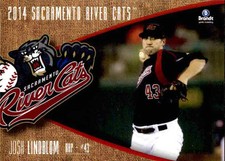 2014 Sacramento River Cats Brandt #13 Josh Lindblom West Lafayette Indiana Card