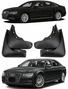 New Front & Rear Splash Guards Mud Flaps Fender For 2010-2017 Audi A8 A8L D4 - Picture 1 of 8