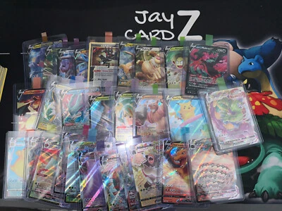 100x Pokemon Cards Bundle ! 10 Rare/holo/rev Holo + V or VMAX Min Guarantee ✅✅ - Image 1 of 2