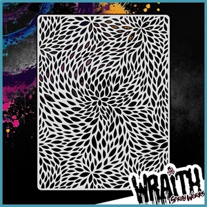 Leaf Pattern #1 - Reusable Airbrush Stencil Template - Picture 1 of 4