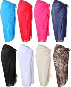 8 Pieces Women Sarong Cover up Long Swimsuit Cover up Wraps - Picture 1 of 7