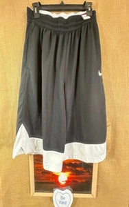 Nike dri-fit mens black/white basketball shorts youth L elastic waist inside dra - Picture 1 of 5