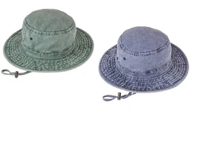 NEW MENS 100% COTTON SAFARI AUSSIE OUTBACK BUSH WIDE BRIM SUMMER SUN HAT - Picture 1 of 5