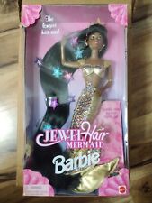 Vintage Jewel Hair African American Mermaid Barbie  #14587 1995 Rare NIB NRFB
