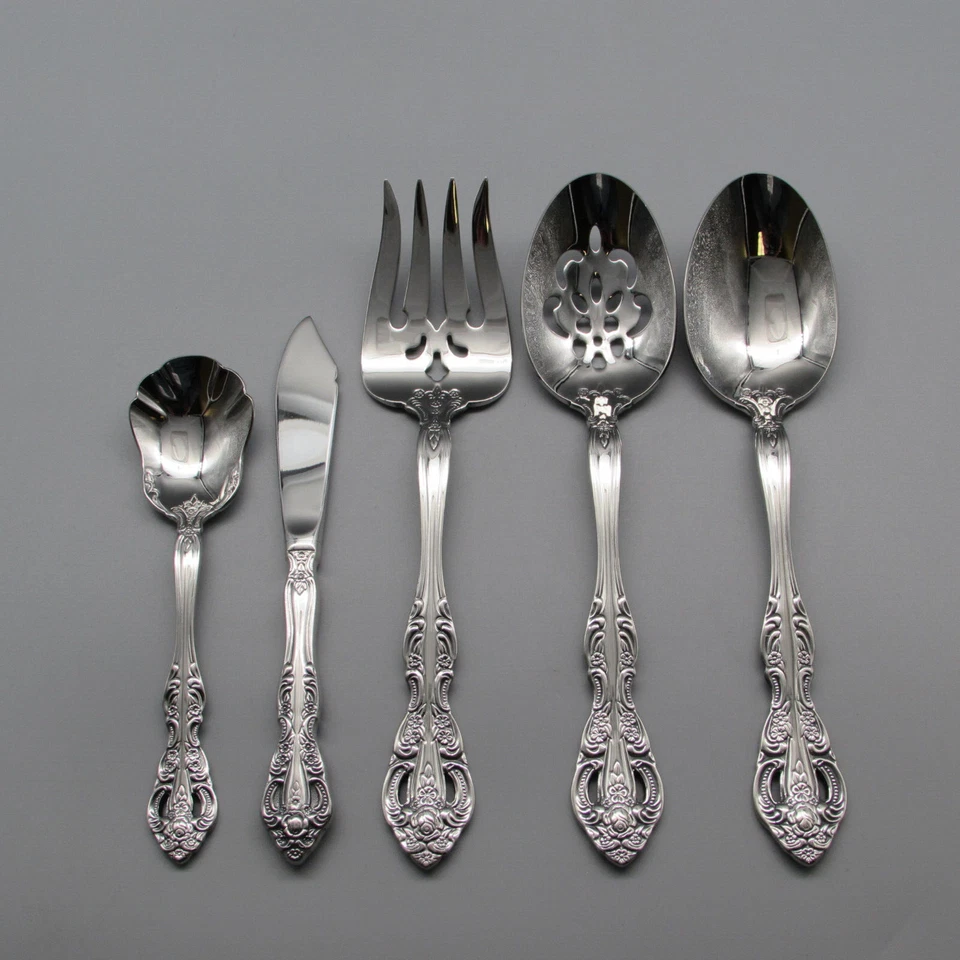 Oneida Stainless Flatware MICHELANGELO - 5pc Serving Set N/O - Image 1 of 4